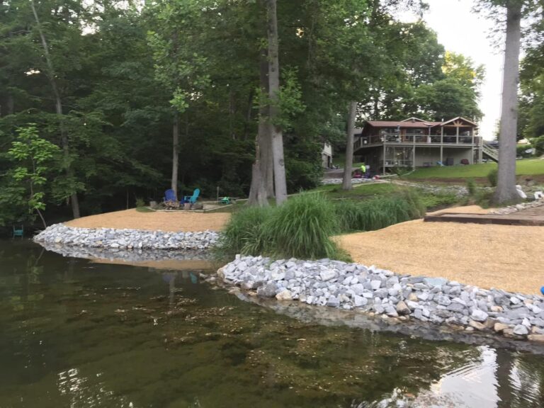 Hoosier Dirt Guy in Johnson County Indiana Pond Shore Restoration